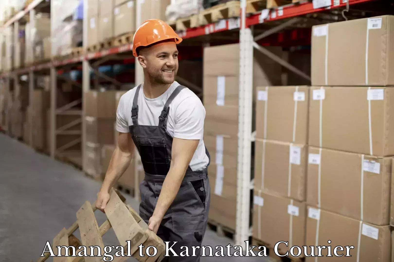 24/7 courier service Amangal to Karnataka