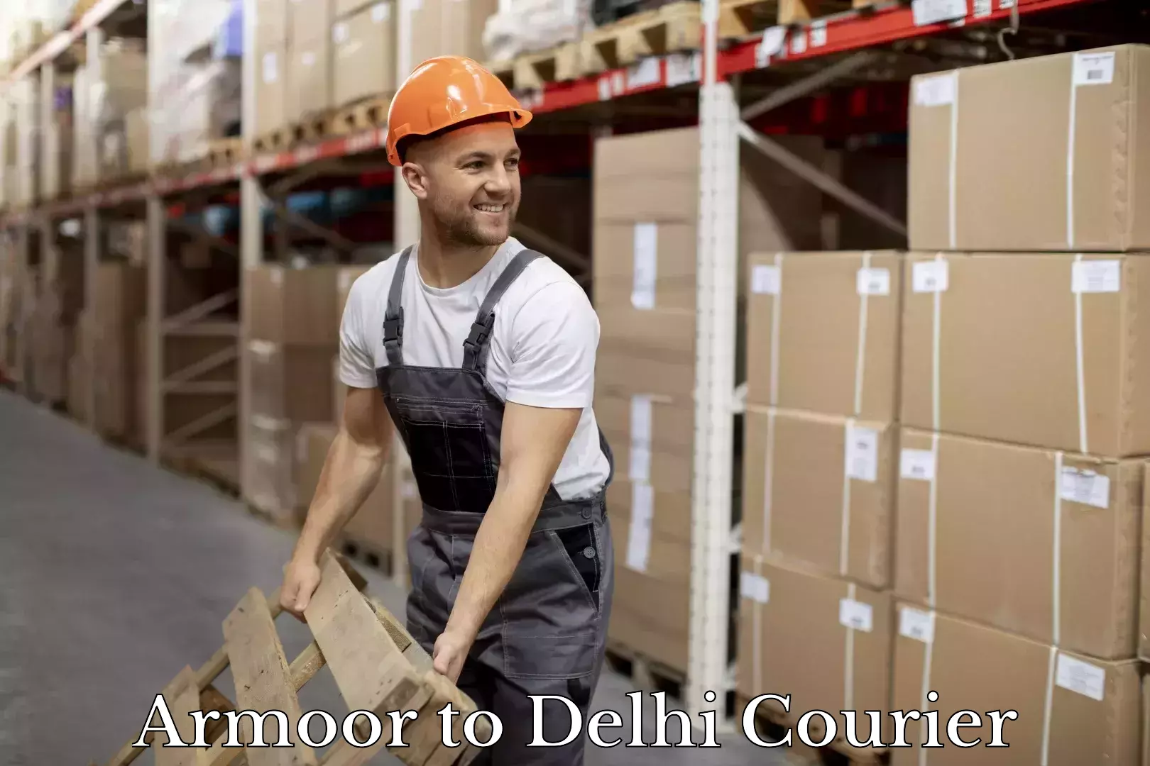 Global parcel delivery Armoor to Jamia Hamdard New Delhi