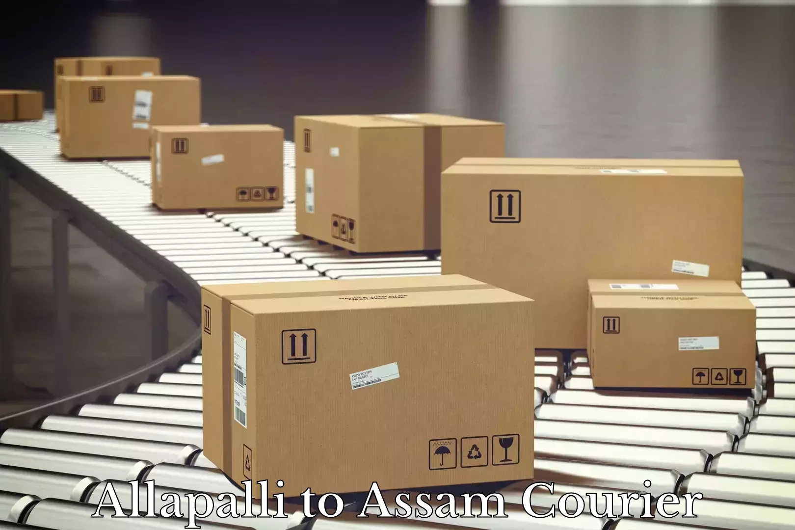 Postal and courier services in Allapalli to Assam