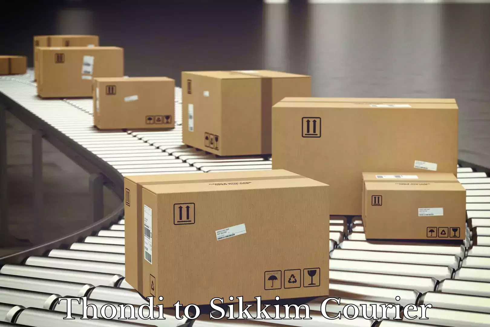 Cost-effective courier options Thondi to Sikkim
