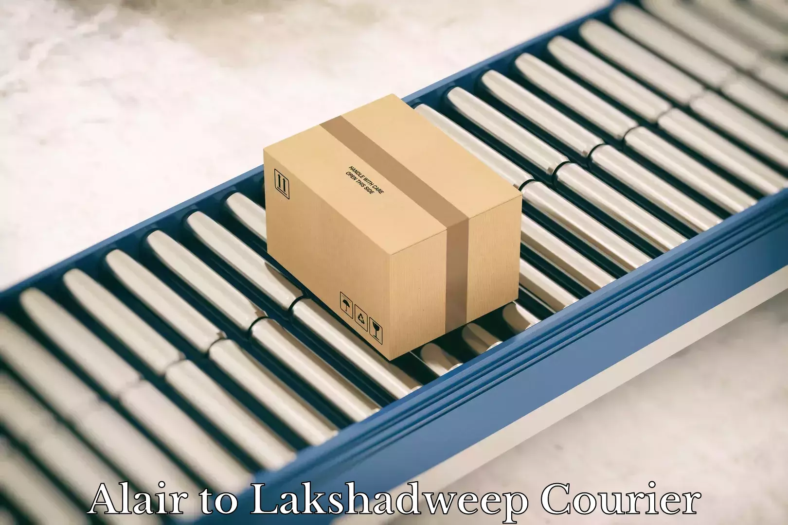 Round-the-clock parcel delivery Alair to Lakshadweep