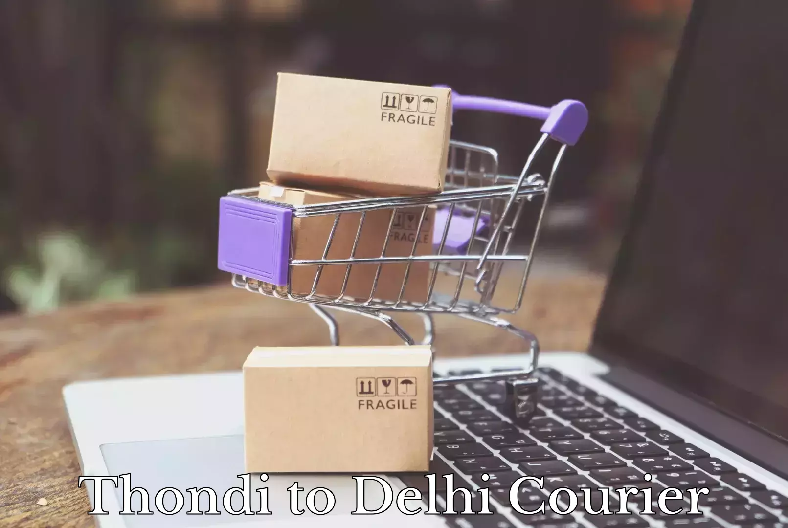 Modern courier technology Thondi to Delhi