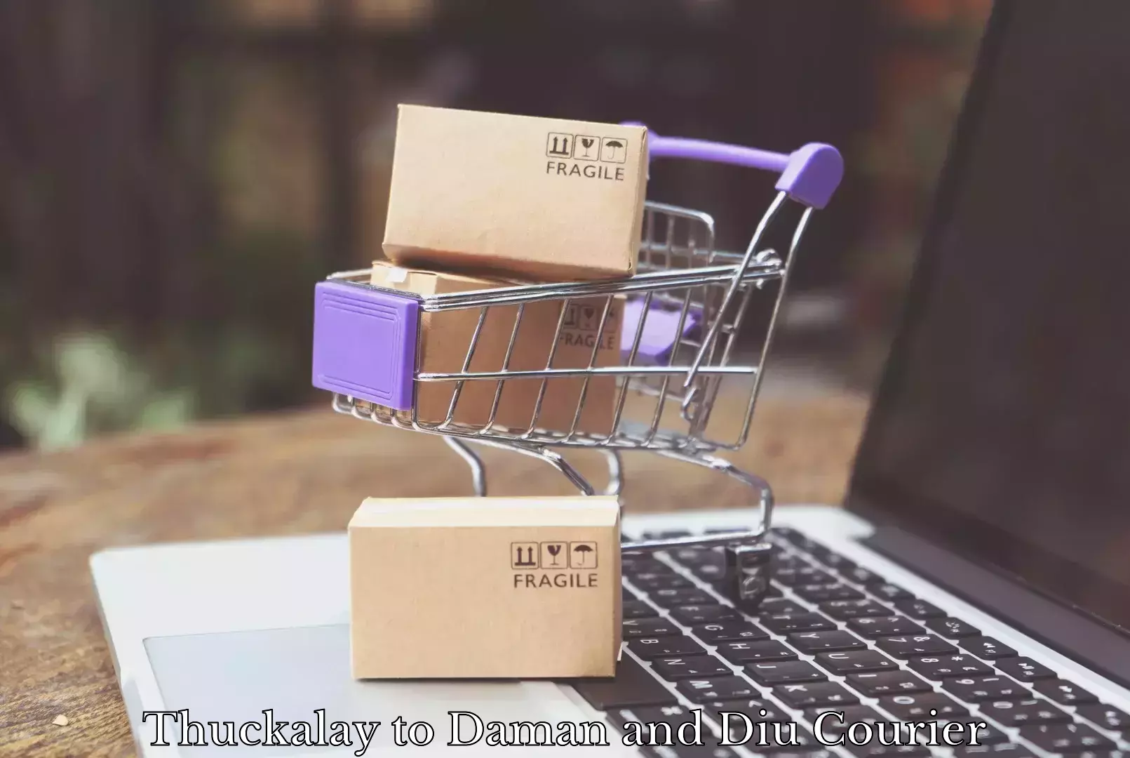 Customizable shipping options Thuckalay to Daman