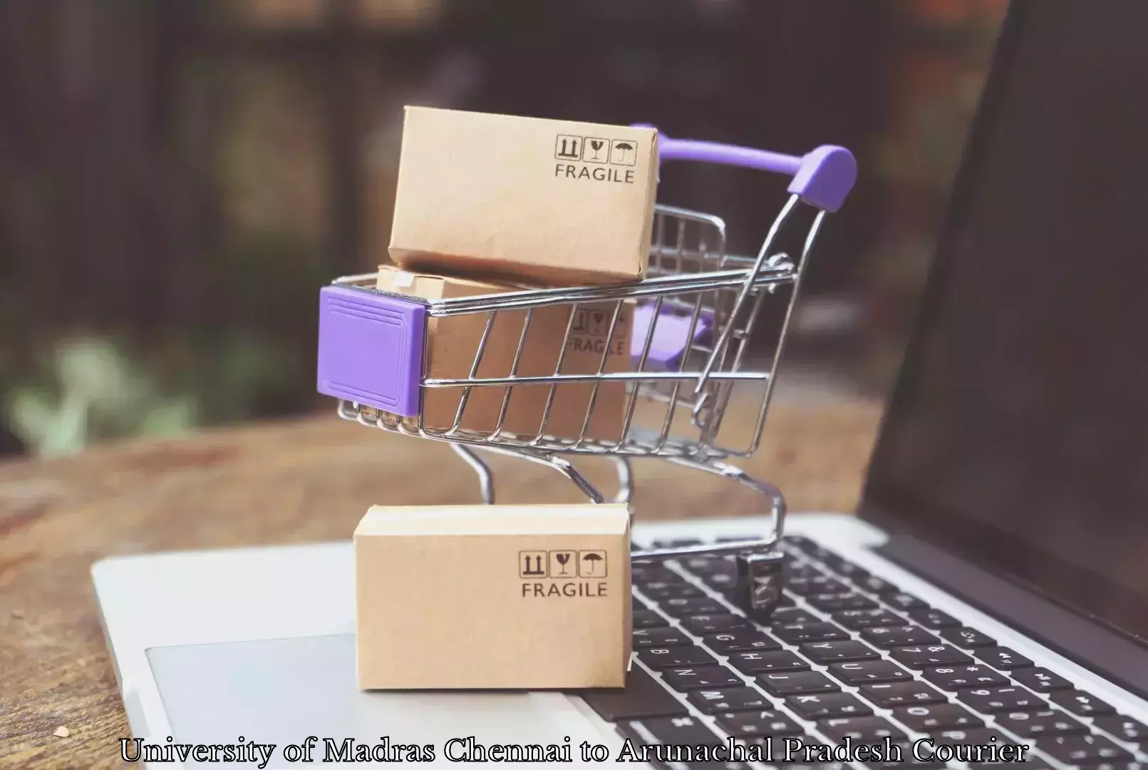 On-demand shipping options University of Madras Chennai to Rajiv Gandhi University Itanagar