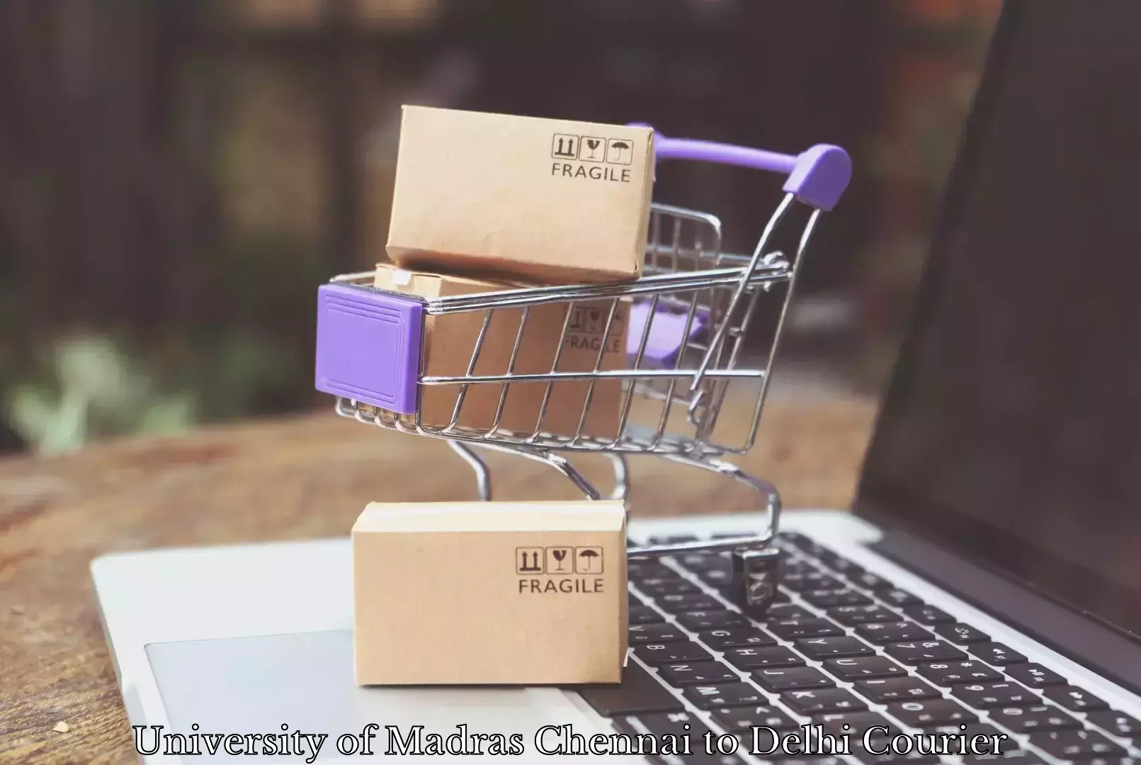 Efficient parcel tracking University of Madras Chennai to Delhi Technological University DTU