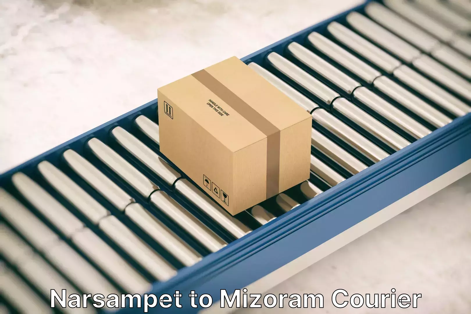 Reliable goods transport Narsampet to Mizoram