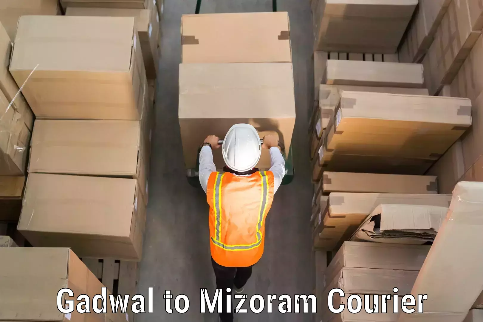 Single item baggage courier in Gadwal to Mizoram University Aizawl