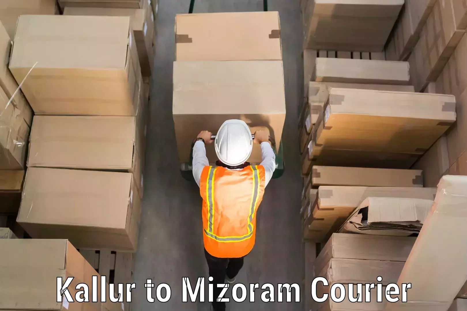 Luggage shipping specialists Kallur to Mizoram University Aizawl