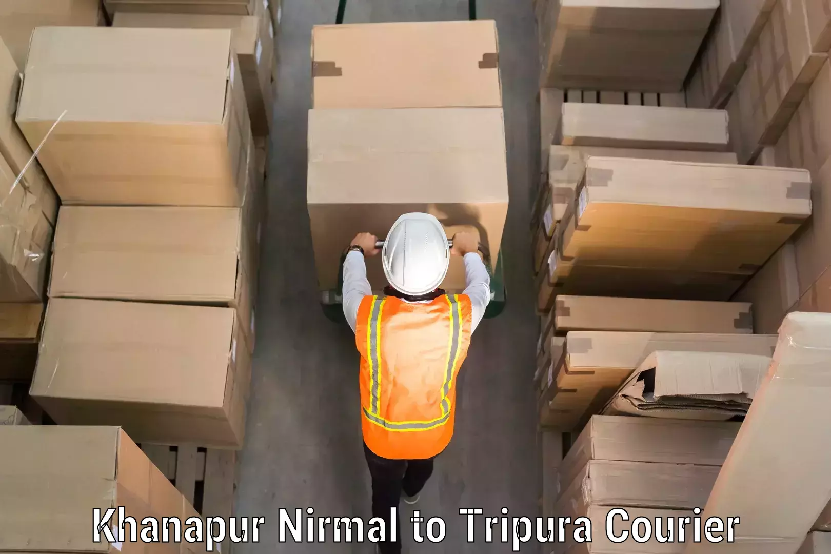 Luggage shipment processing Khanapur Nirmal to Tripura