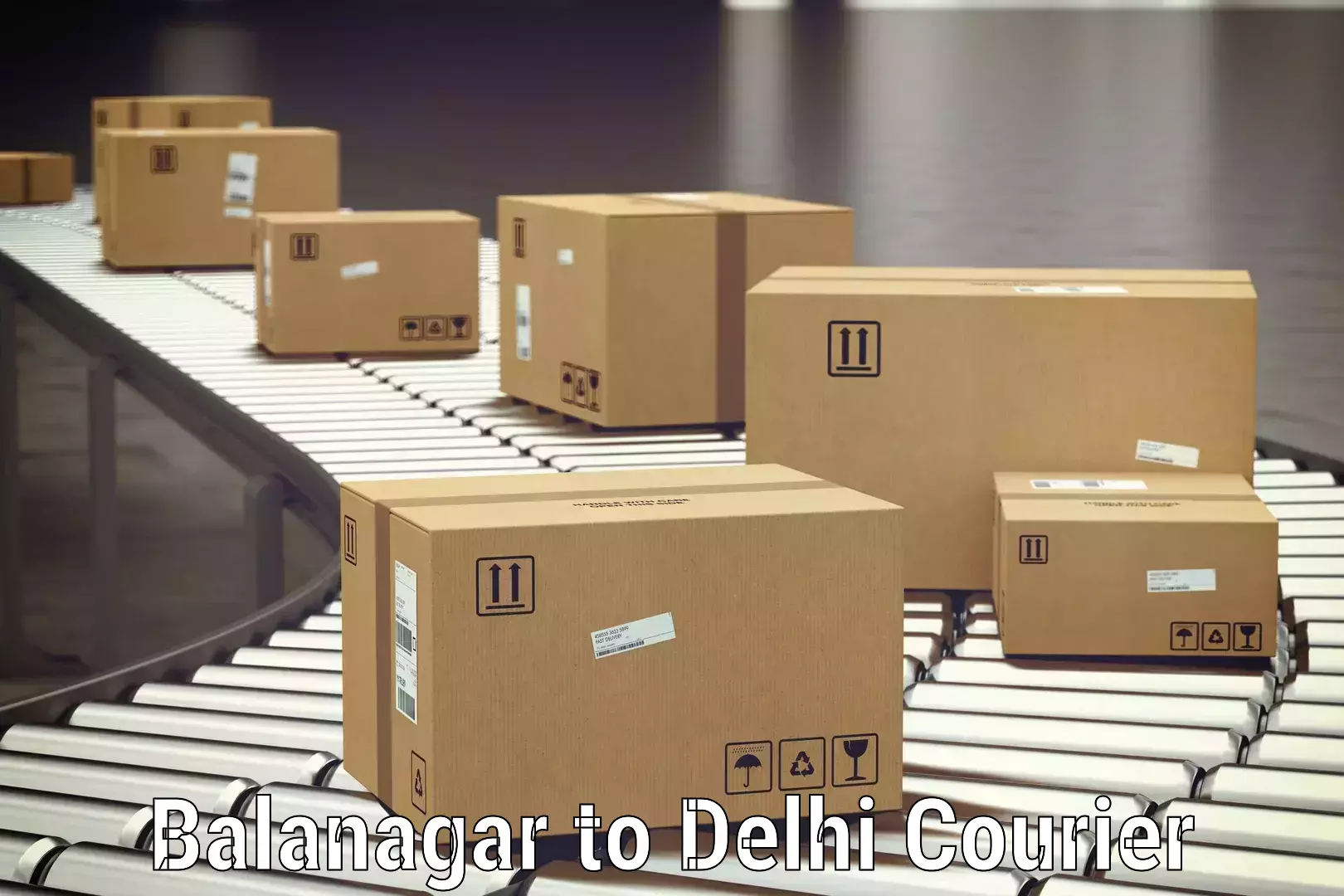 Holiday season luggage delivery Balanagar to Indraprastha