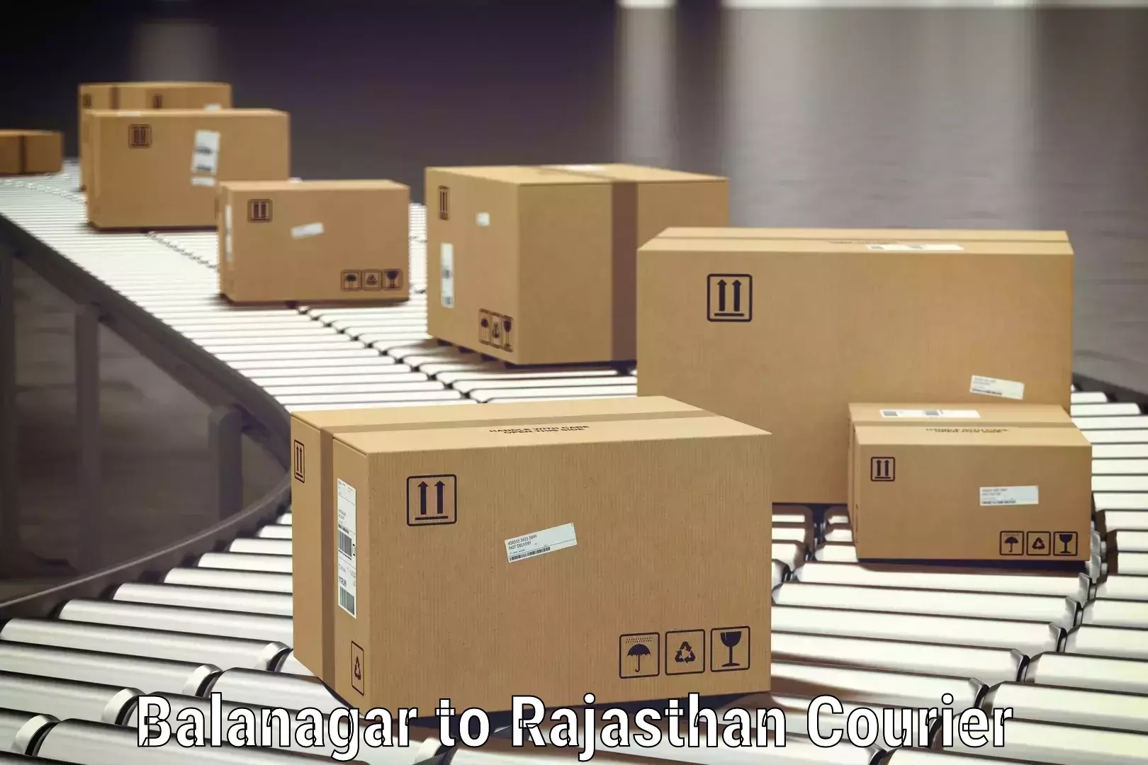 Reliable baggage delivery Balanagar to Rajasthan