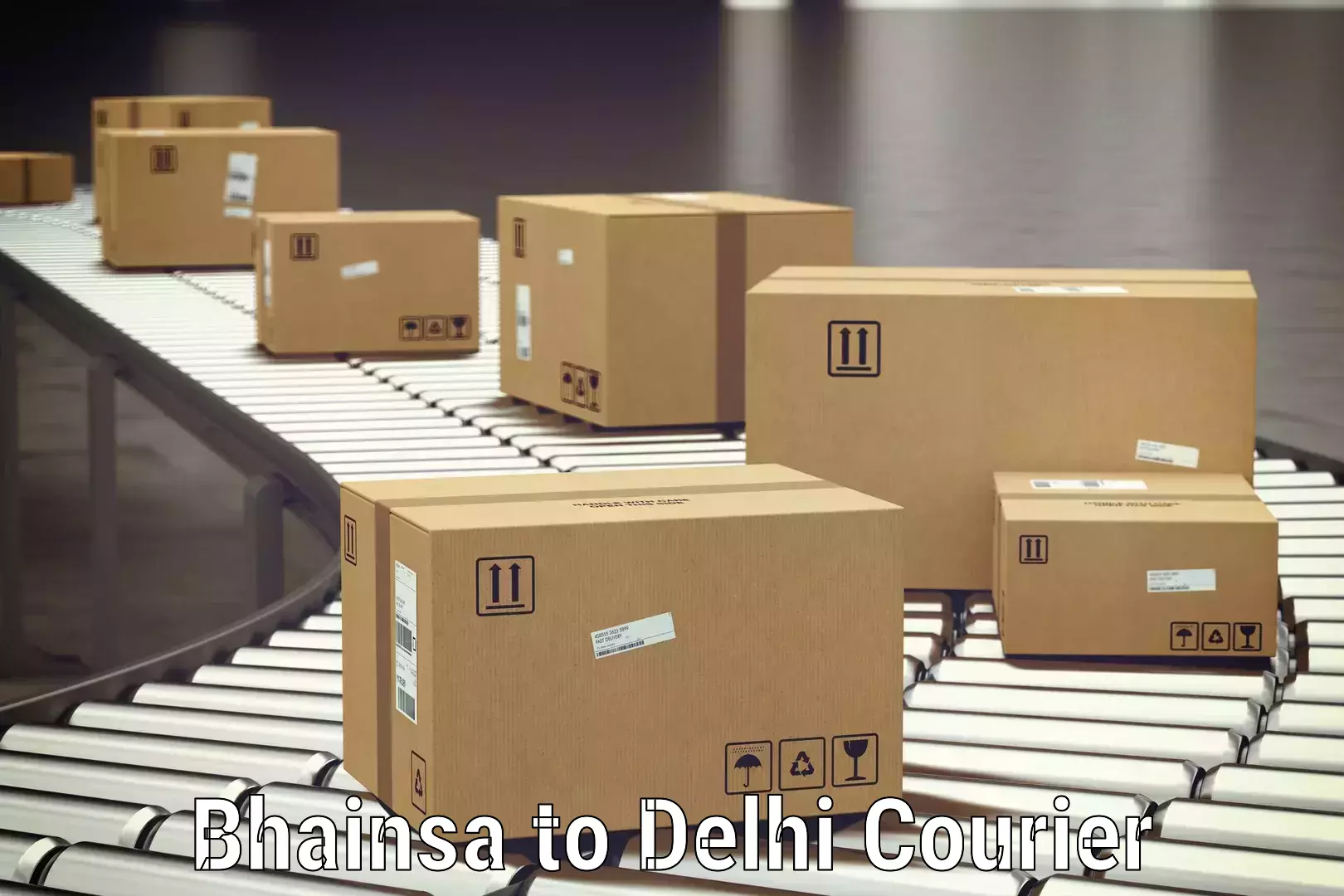 Baggage courier rates calculator Bhainsa to University of Delhi