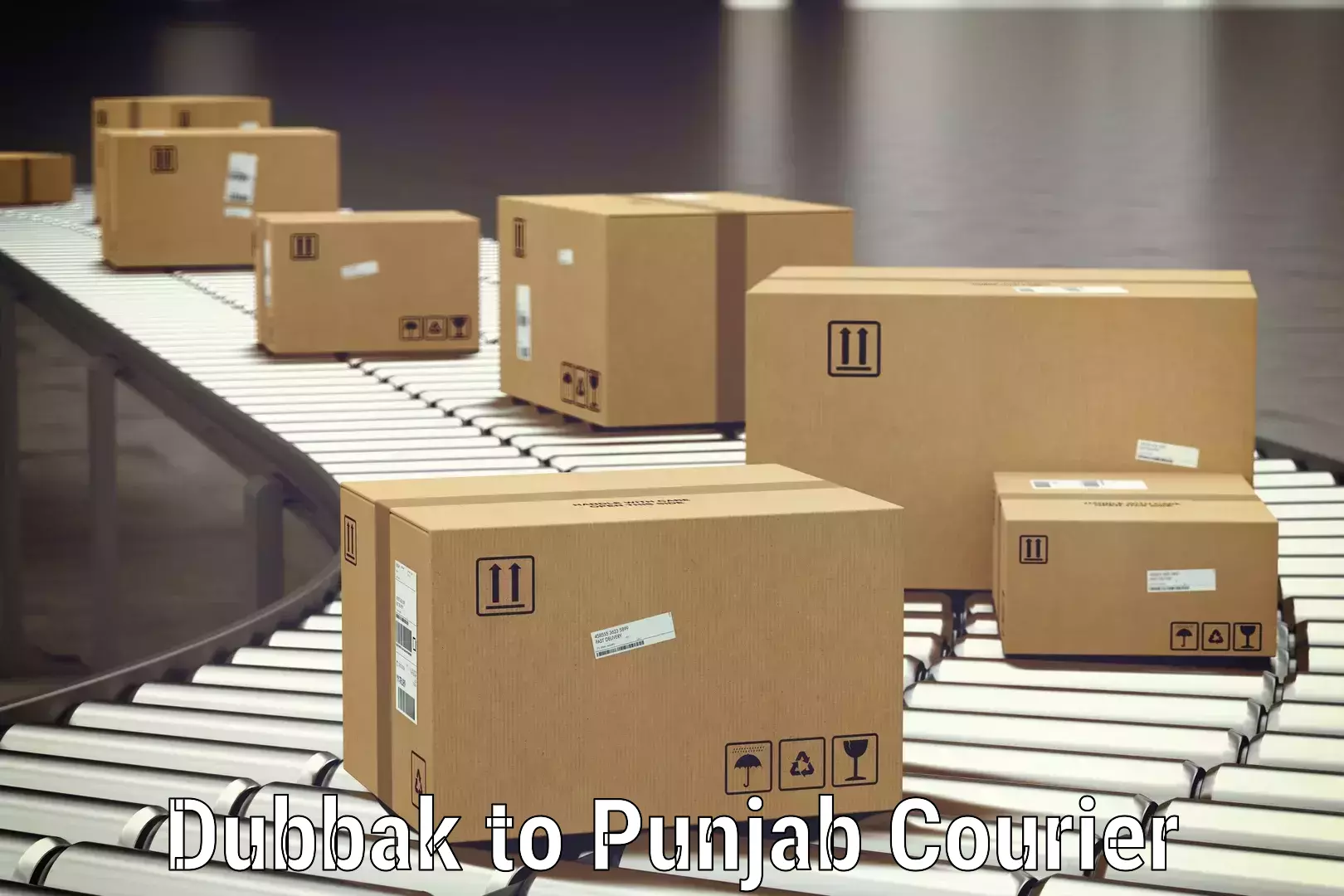 Luggage shipment processing Dubbak to Punjab