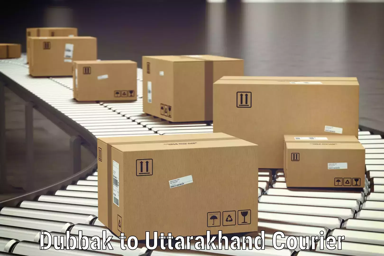 Luggage shipping rates calculator Dubbak to Udham Singh Nagar