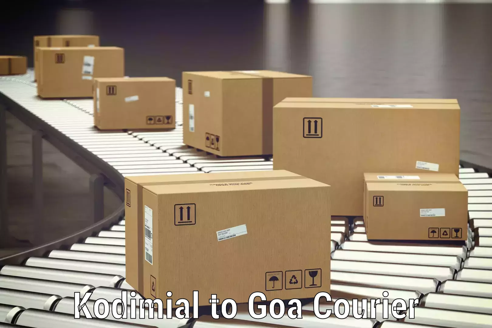 Premium luggage courier Kodimial to Ponda