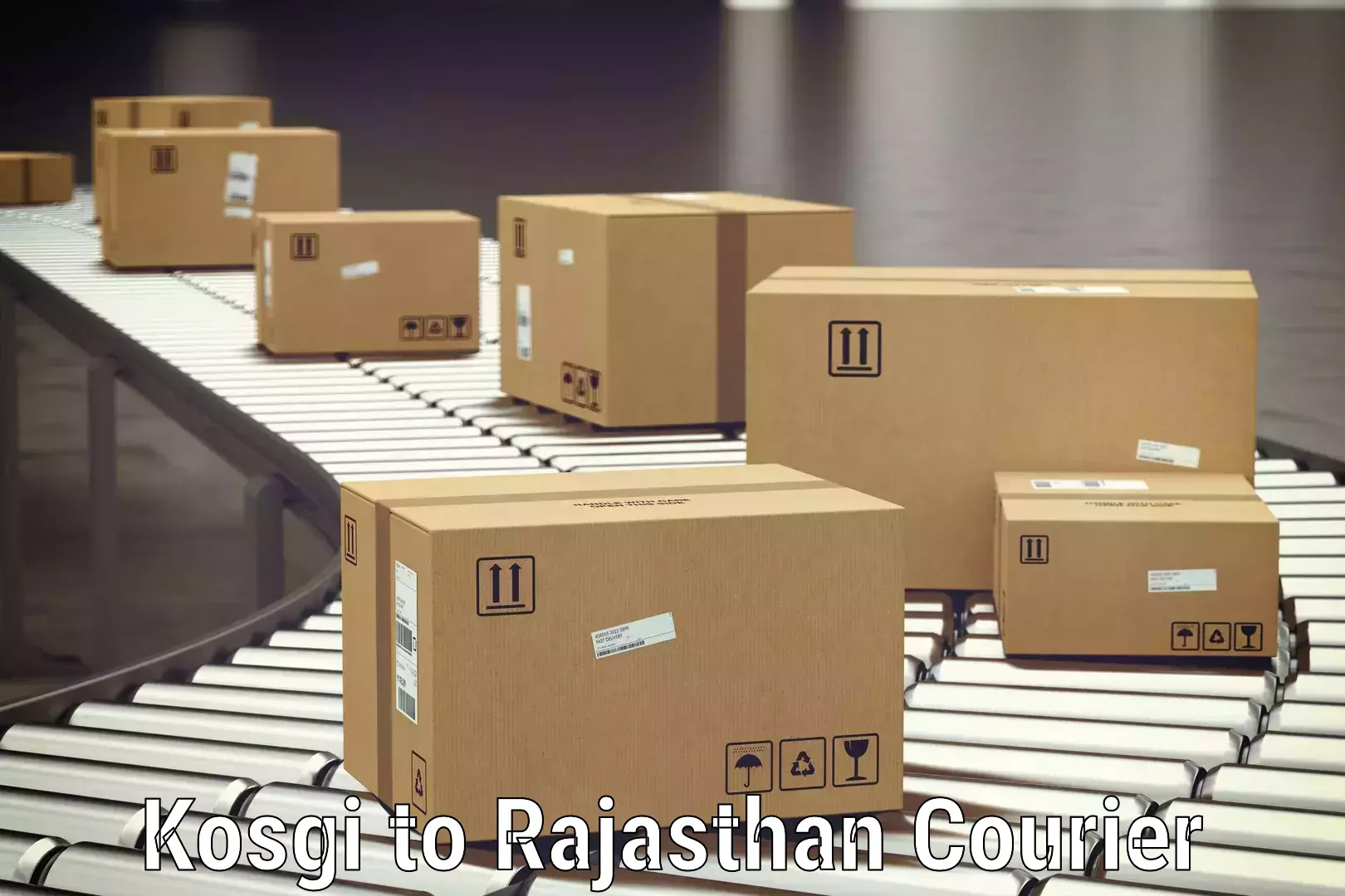 Premium luggage courier Kosgi to Rajasthan