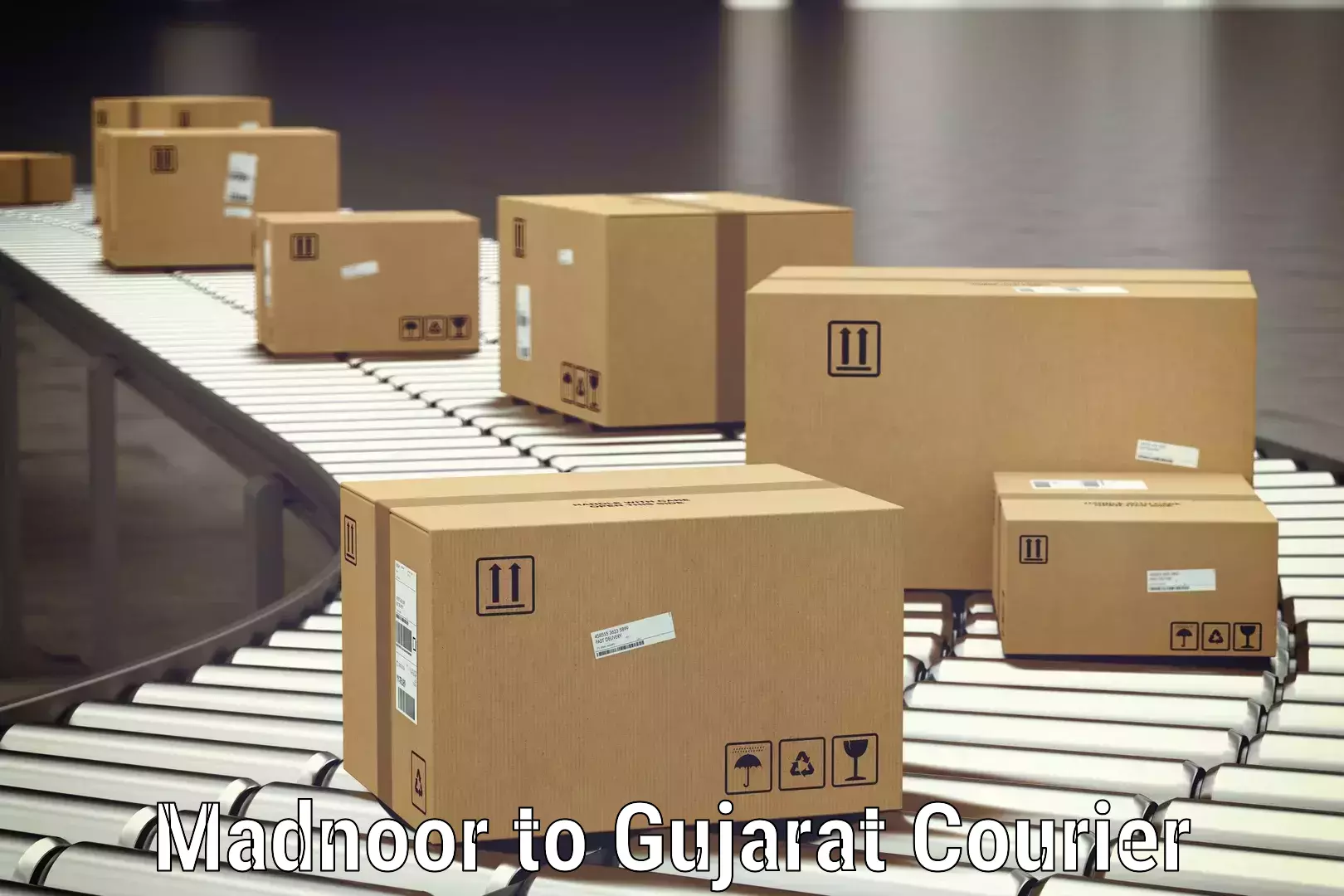 Doorstep luggage collection Madnoor to Gujarat