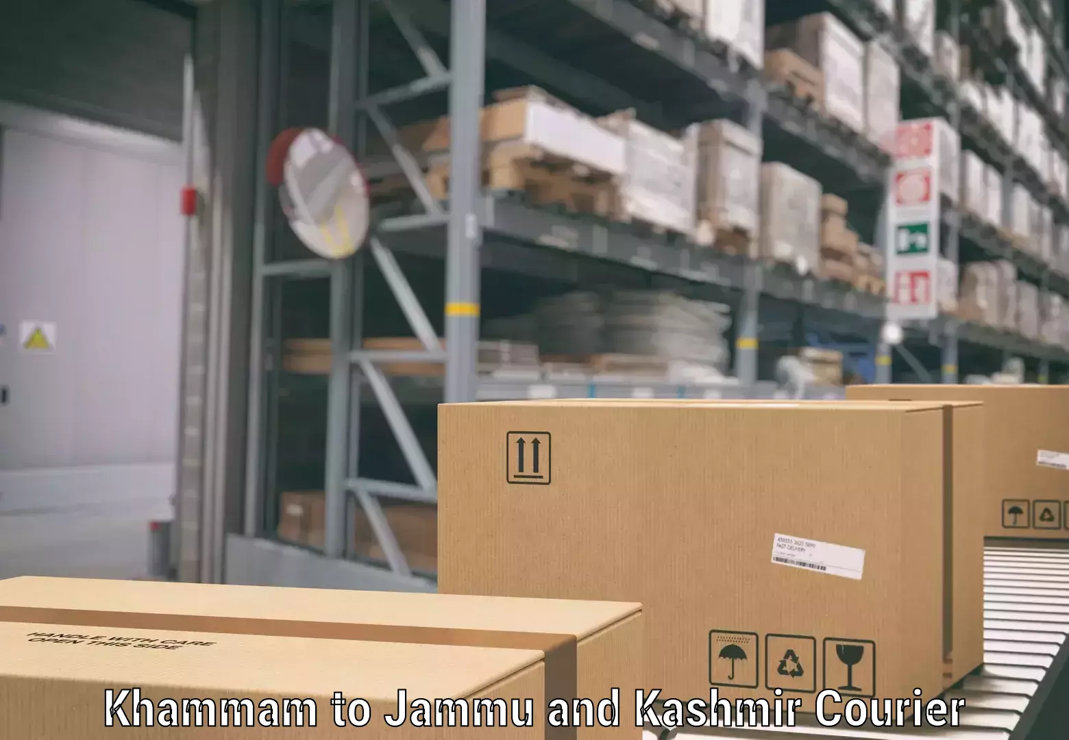 Light baggage courier Khammam to Jammu and Kashmir