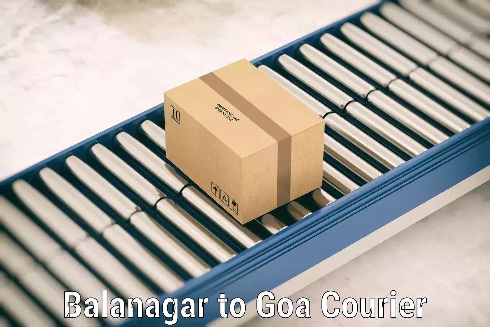 Baggage delivery estimate Balanagar to Goa