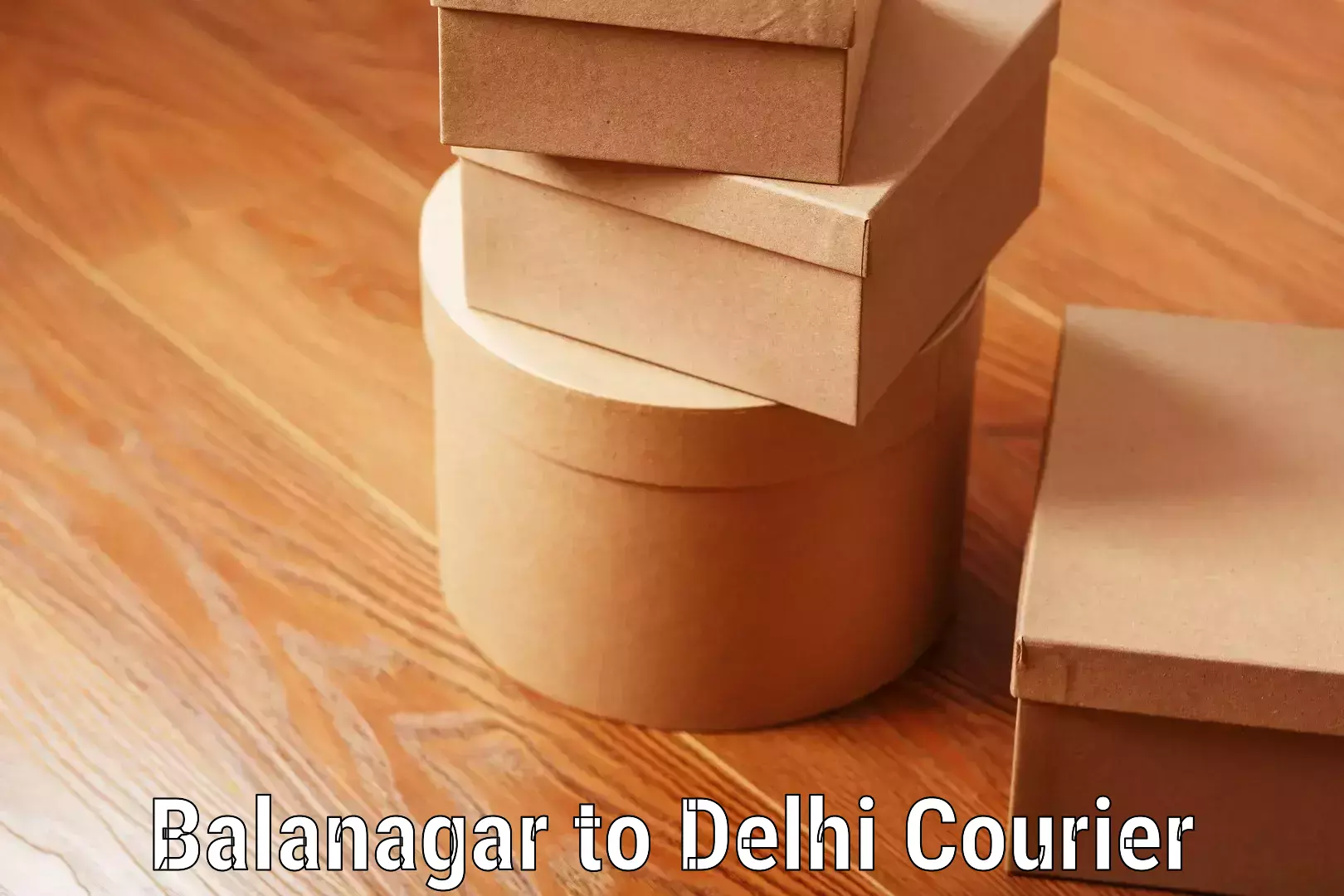 Round trip baggage courier Balanagar to IIT Delhi