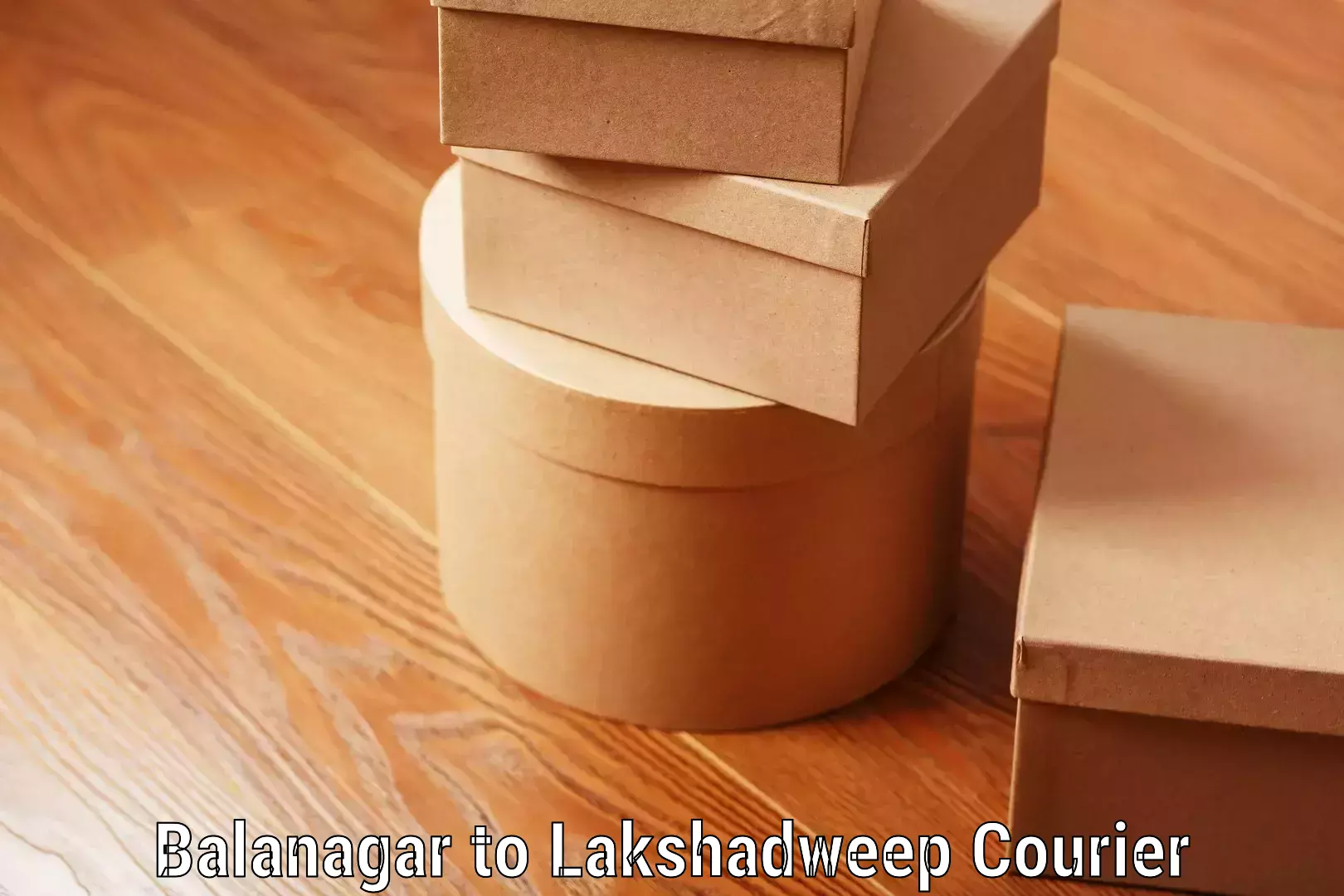 Baggage courier optimization Balanagar to Lakshadweep