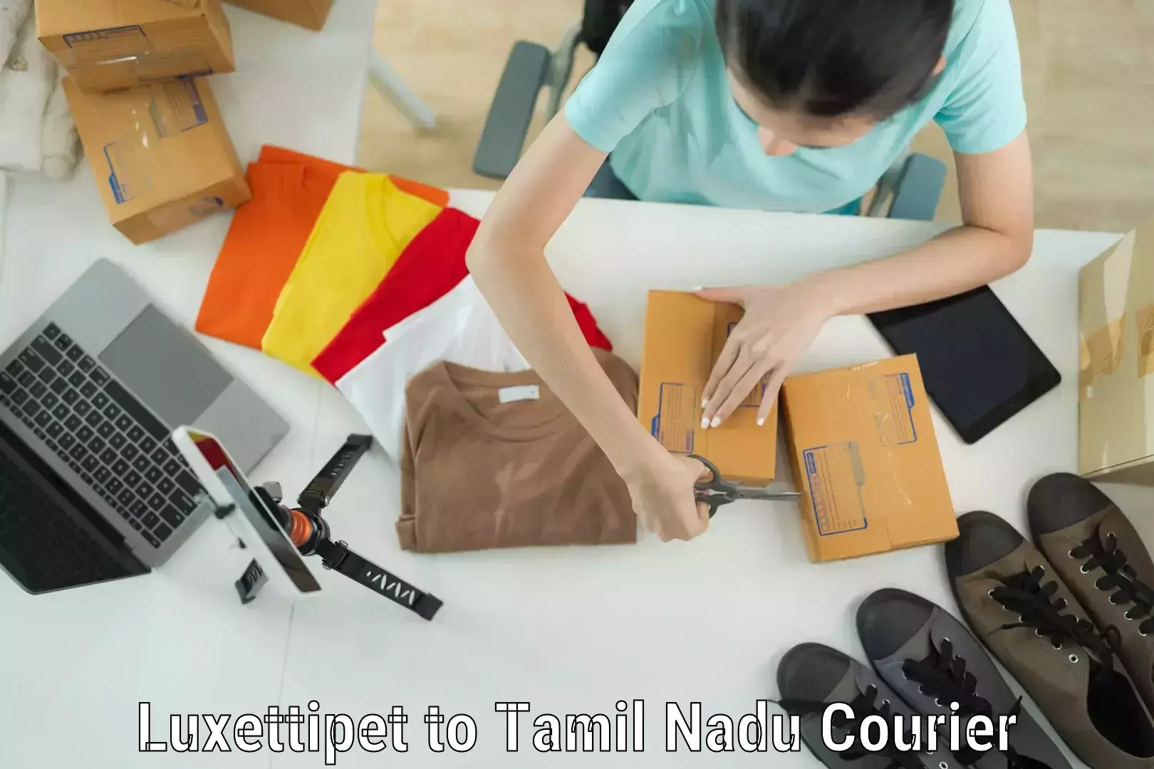 Same day baggage transport Luxettipet to Tamil Nadu
