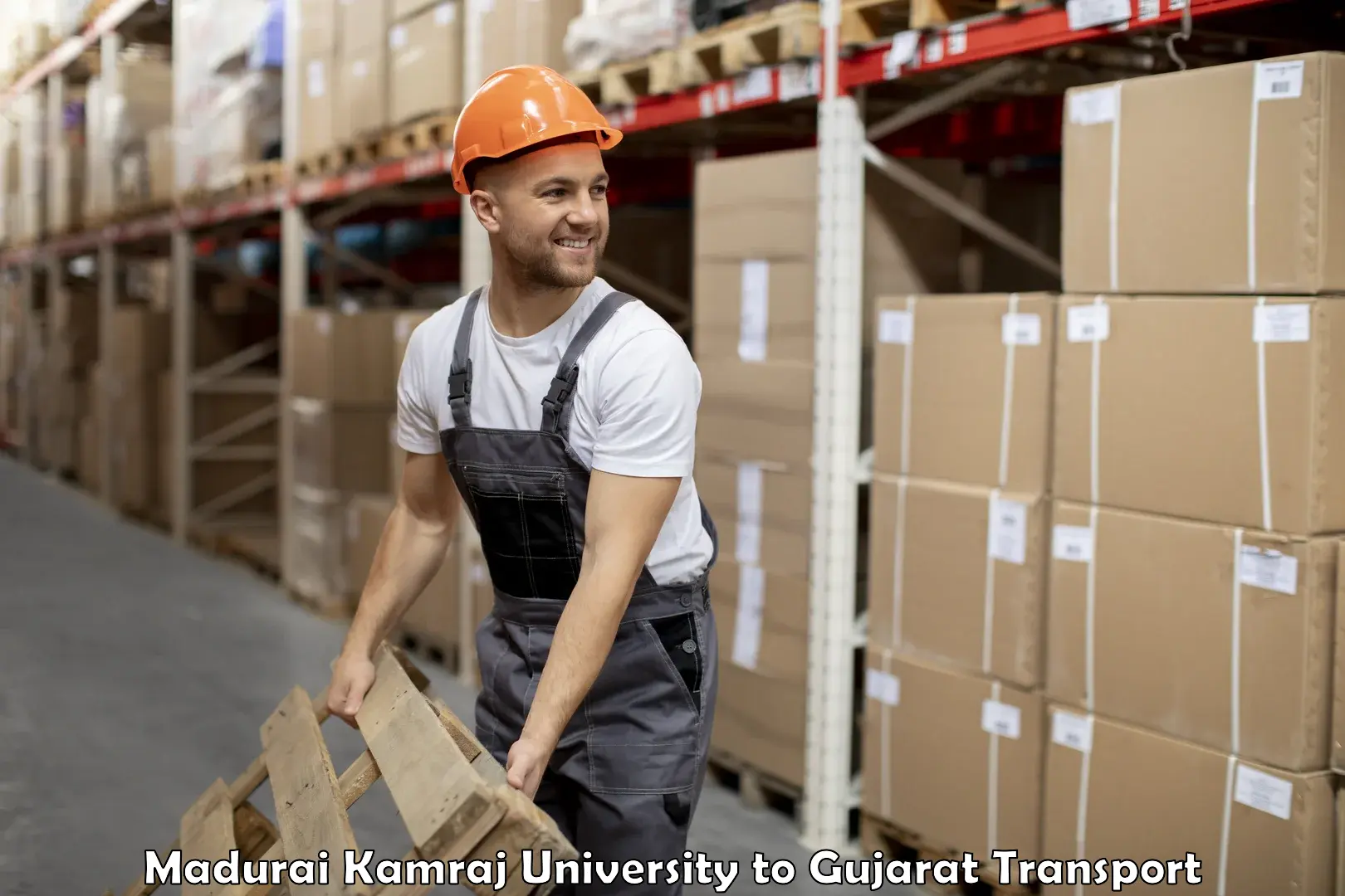 International cargo transportation services in Madurai Kamraj University to Karjan