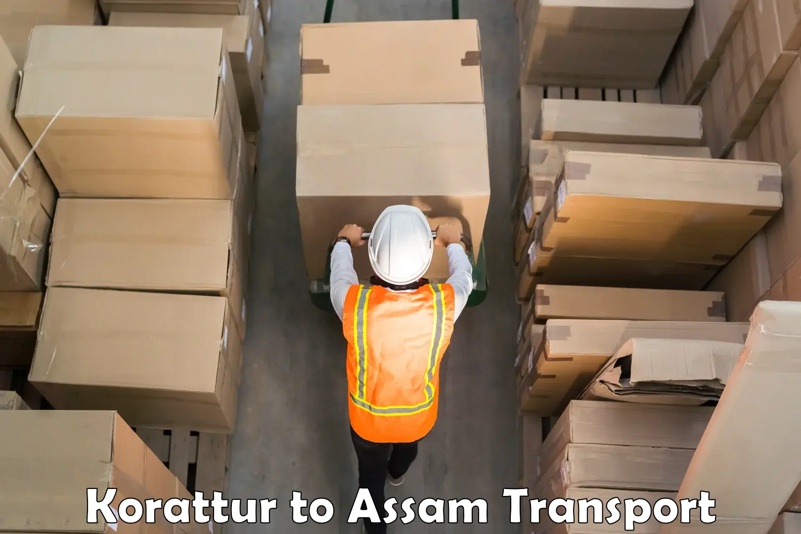 Transport bike from one state to another Korattur to Assam