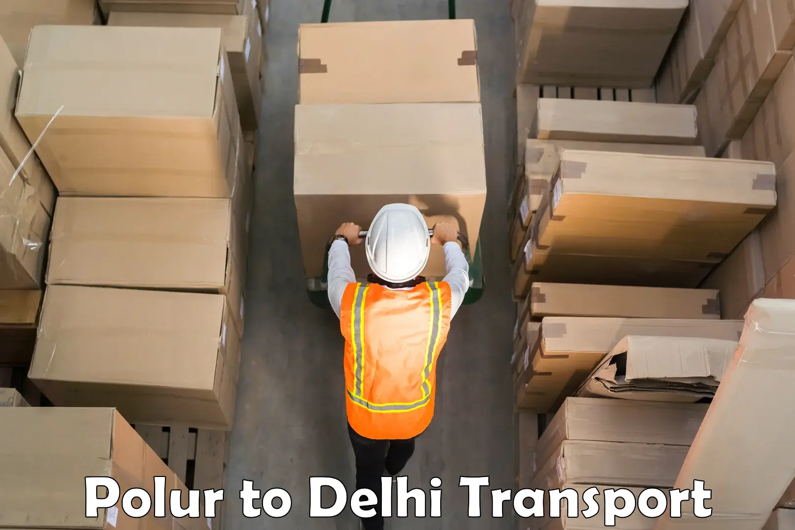 Container transport service in Polur to University of Delhi
