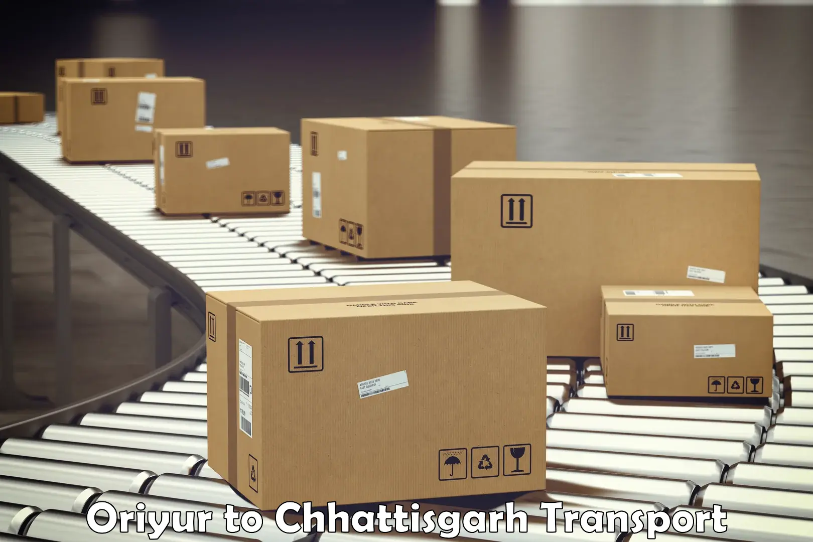 Two wheeler parcel service Oriyur to Raigarh Chhattisgarh