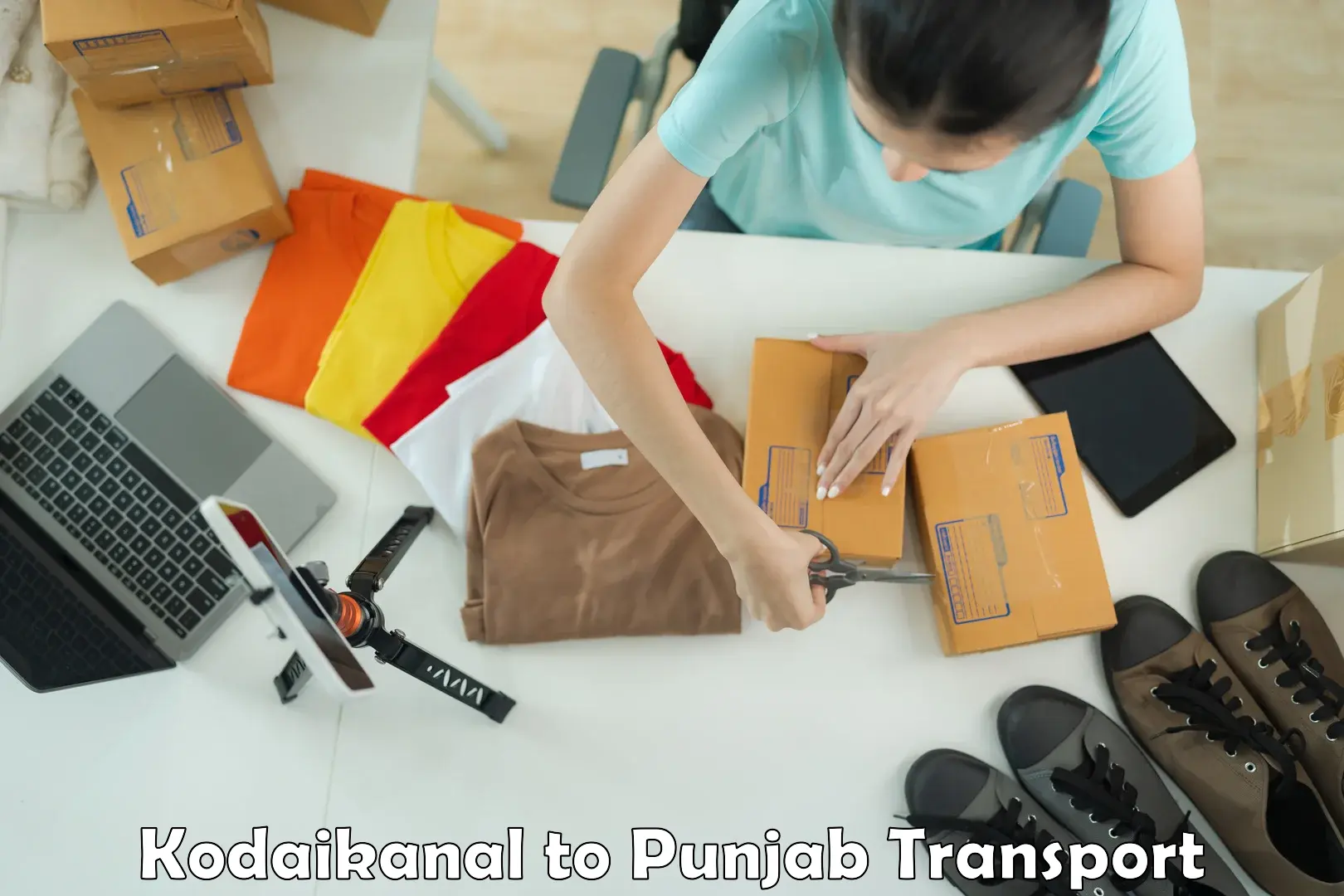 Cargo transport services Kodaikanal to Punjab