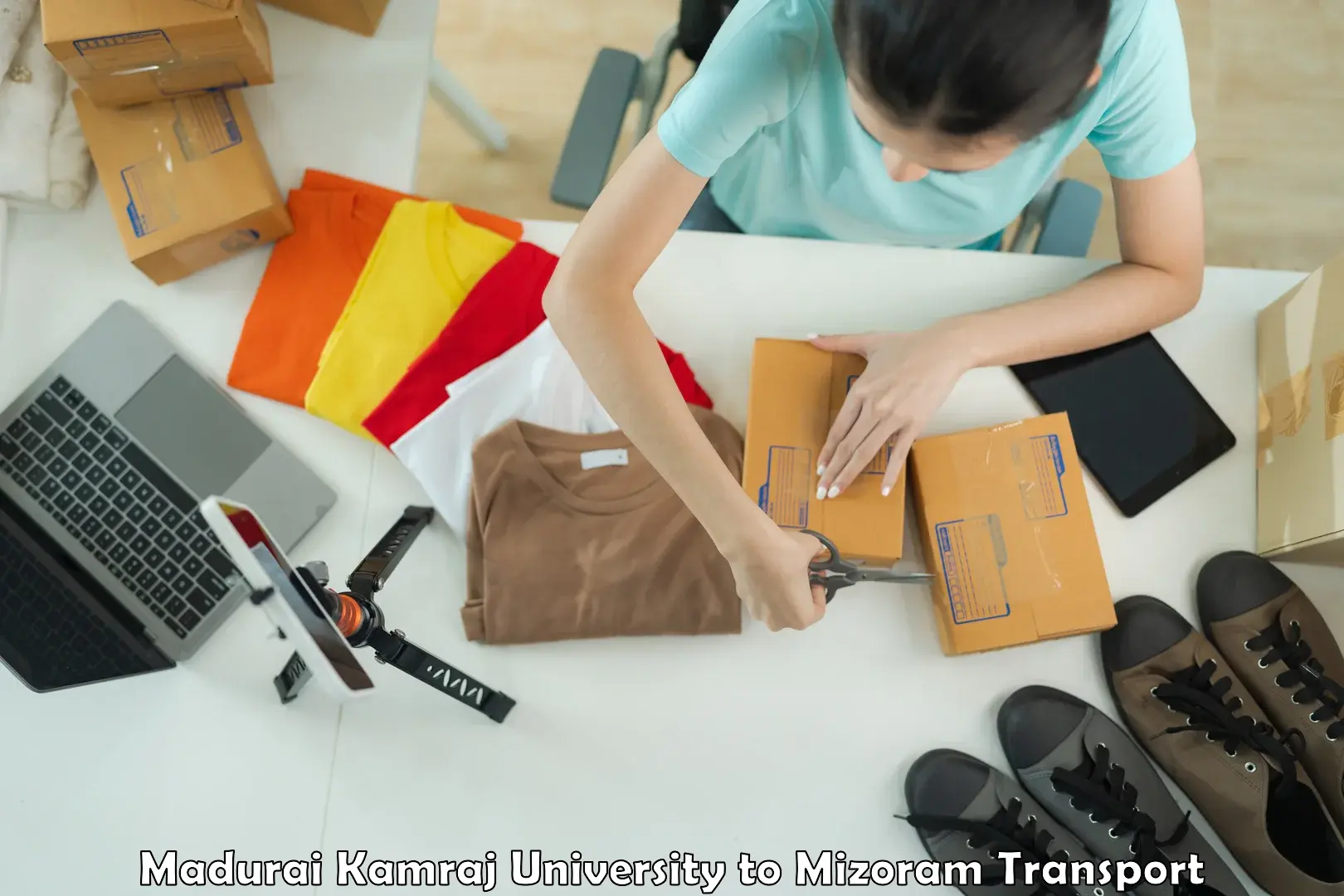 Air cargo transport services Madurai Kamraj University to Mizoram